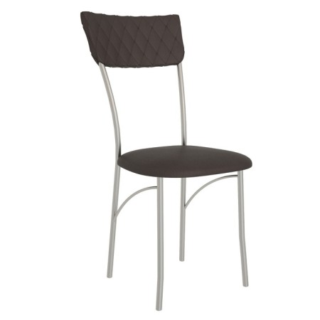 Chair "Visit", 390 × 490 × 880 mm, chrome color / smoky-brown