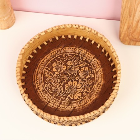 Crukharnitsa Round "Flowers", large, D - 18 cm