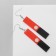 Acryl Earrings "Japan" Hanafuda, the color is red-black