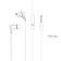 Headphones Borofone BM26 Rhythm, vacuum, microphone, jack 3.5 mm, cable 1.2 m, white