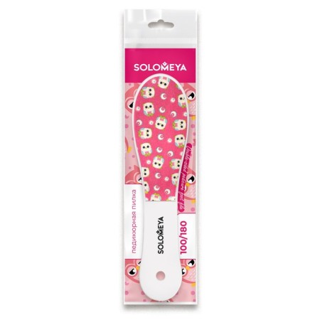Double -sided pedicure saw with pattern Solomeya "Owls", 100/180 grit-1