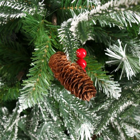 Fir tree "Victoria with viburnum and cones" 210 cm d of the lower tier 140 cm 1356 branches-1