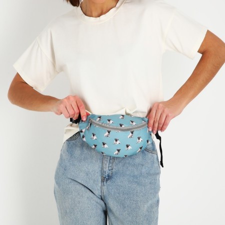 Lightning waist bag, blue color-6