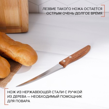 Kitchen knife for citrus shares "Elbrus", blade 12 cm-3