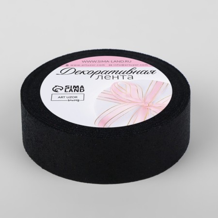 Decorative tape "Squeezes", 25 mm × 9.1 ± 0.5 m, black color-1