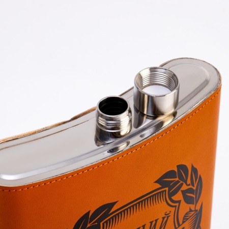 Flaw for alcohol and water "Best Hunter", stainless steel, gift, 1.8 l, 60 oz-4