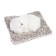 Toy on a car panel, a dog on a pillow, white color