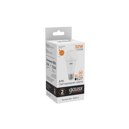 LED LED ELEMENTARY 30W A67 3000K TEPP. Bel. E27 2320lm Gauss 73219-3