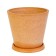 Pot for flowers and plants with a pallet, 3l new terracotta 18x18x20cm