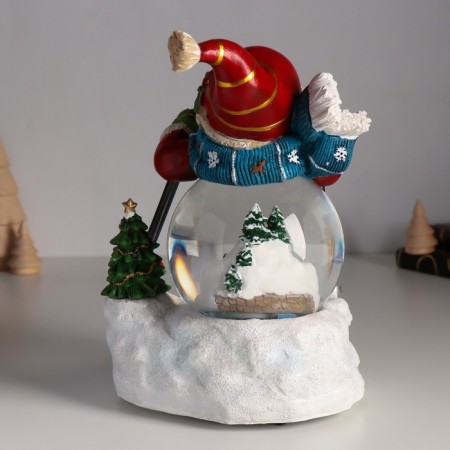 Souvenir Polystone Water Ballion Music, Light "Snow Snow" D = 10 cm 15x13.5x21 cm-2
