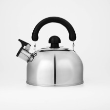 A kettle with a stainless steel whistle “Black Night”, 2 l, chrome -colored color