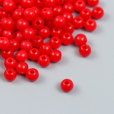 Plastic beads "red" gloss set 25 grams d = 0.6 cm