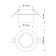Lamp built -in Novotech. Lirio, 9W, GU10, 60x98x98 mm, black color