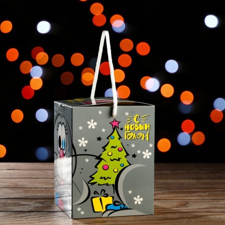 Gift box Cube "Zaychonok", 12 x 12 x 15.5 cm-3