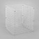 The basket-drill is folding, on wheels, 1 shelf, 60 × 60 × 80 cm, white color