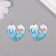 Decor for creativity metal, enamel "Fish in love" set 2 pcs 3x2.8 cm