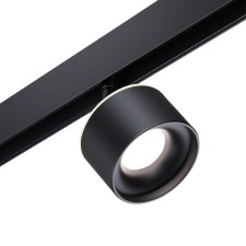 Trick lamp for low -speed Novotech busbar. Flum, 12W, LED, 150x99 mm, black color