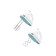 Mixer ECON ECO-101MX, manual, 300W, 7 speeds, 2 nozzles, white-blue color