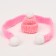 Knitted hat and scarf for toys, pink color