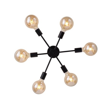 Ceiling EVOLUCE lamp. SL419.402.06. ANO. 6x60 watts, E27, 46x48x23 cm, black color-19