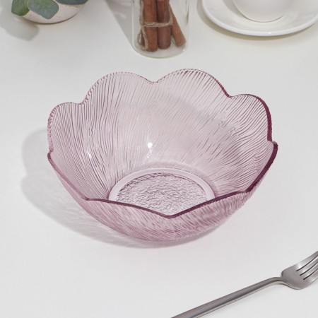 Complete glass salad bowl, 1.25 l, d = 22 cm, h = 9 cm