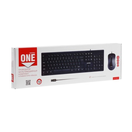 The keyboard set and the mouse Smartbuy One 114282, wire, membranes, 2400 dpi, USB, black-13