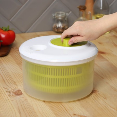 Centrifuga for drying greenery Fresh Cook, 3.7 l, plastic, white-green color-12
