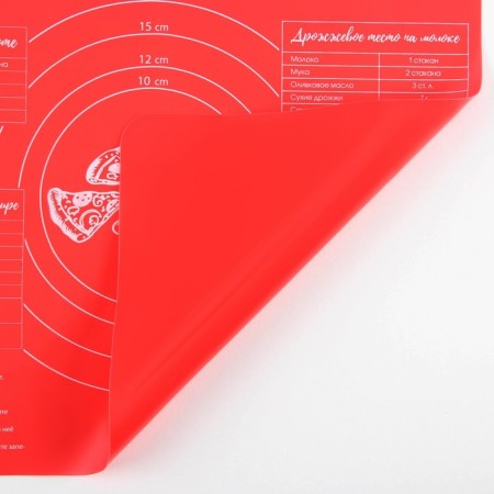 Silicone rug for baking "Dough for pizza", 29 x 26 cm-5