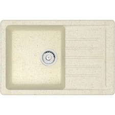 Мойка кухонная из камня ZETT lab. 16/Q2, 740x490x210 мм, матовая, врезная, бежевая