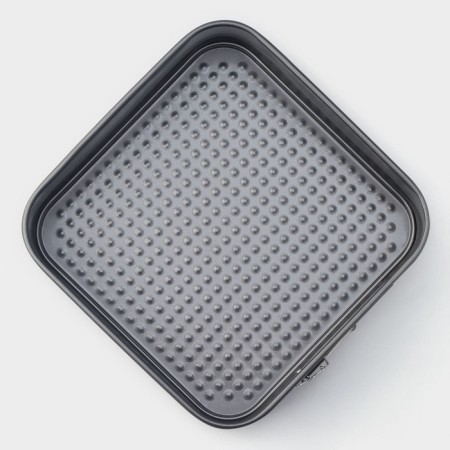 The form for baking the share "Elin. Square ", 20 × 6.5 cm, removable bottom, anti -stick coating, black color-1