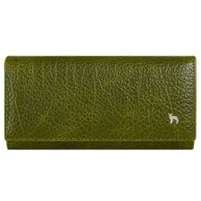 Wallet on the button, Dep. For bills/maps (6)/coins, swamp color 18x9x2.5cm