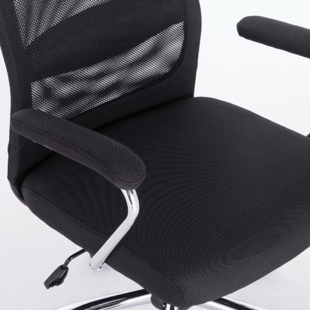 Office armchair Brabix "Flight ex-540", chrome, fabric, mesh, black-6