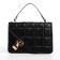 Women's bag on a valve, a lightning department, 22x14 x 7 cm, black color