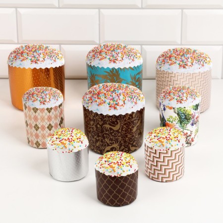 A set of paper forms for the cake "Geometry" 9 types of 1 piece