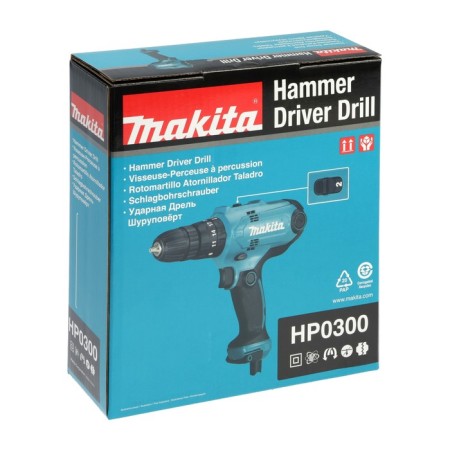 Makita HP0300, shock, 320 W, BZP 10 mm, 1500 rpm,/m-7