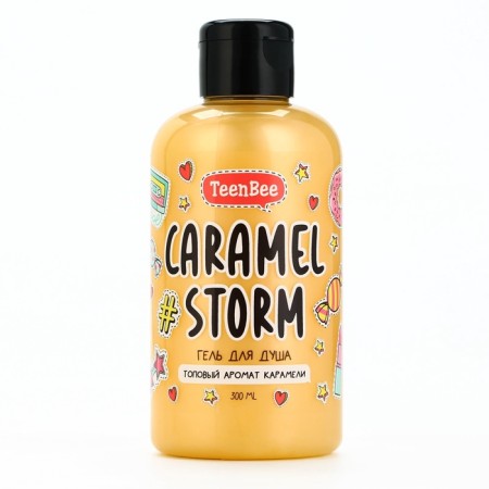 Shower gel, moisturizing, 300 ml, karamel, teenbee aroma, teenbee-1