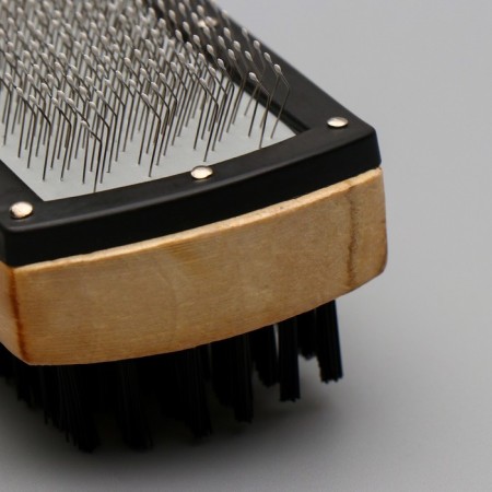 Bilateral Brush-Brush with a wooden handle, 10 x 17 cm-6