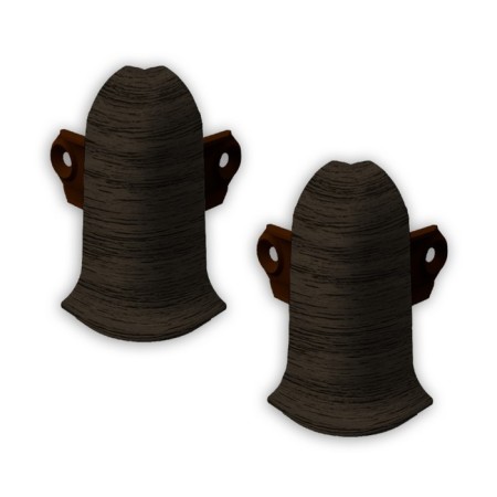 The angle external lexide with a fastener of 55mm black oak (2pcs/blister)