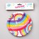 A disposable paper plate "Bright birthday", rainbow, set 6 pcs, 18 cm