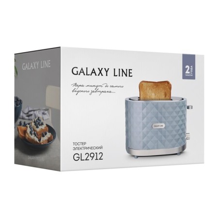 Toster Galaxy Gl 2912, 1200 W, 7 frying modes, 2 toasts, gray-blue-6