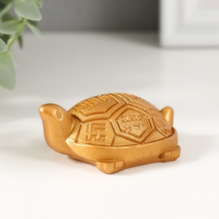 NECKE Polystone for gold "Turtle with symbols on the shell" 6.4x5.5x2.2 cm