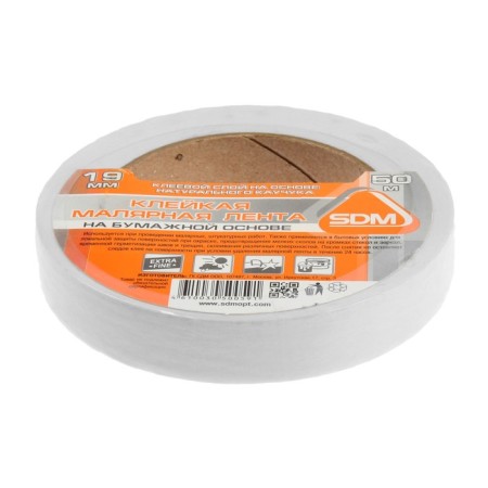 Maular SDM tape, self -adhesive, paper base, GOST, 19 mm x 50 m-1
