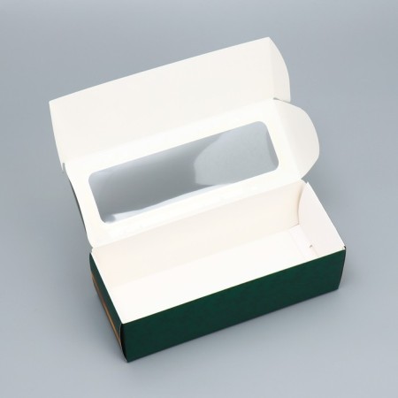 Confectionery packaging, a cupcake box with a window, a “expensive teacher”, 26 x 10 x 8 cm-2