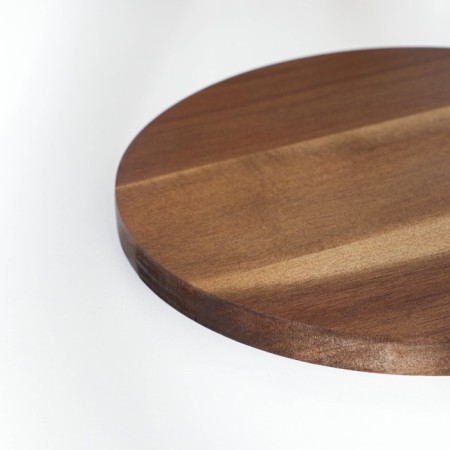 Groot board with a metal handle, round, 35.8 × 25 × 1.6 cm, tropical acacia-4