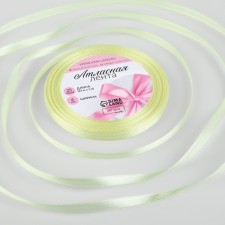 Satin tape, 6 mm × 23 ± 1 m, color vanilla No. 09