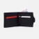 Male purse on a magnet, department for bills, for coins, for cards, black color