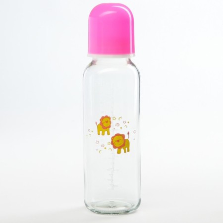 A bottle for feeding, classic throat, glass, medium stream, 240 ml., Mix color-13