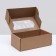 Self -charged box, with a window, brown, 23 x 12 x 8 cm