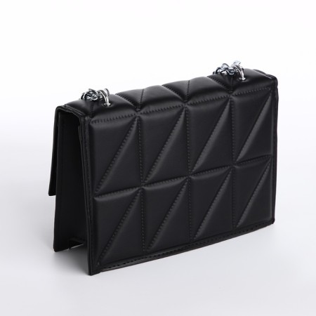 Women's bag on the valve, 22x15x6 cm, black color-6