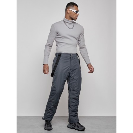 Semi-combinezone ski insulated male winter, size 48, dark gray color-2